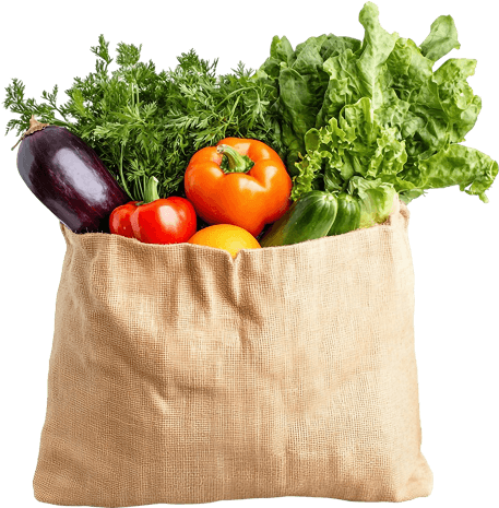 A basket of fresh local produce